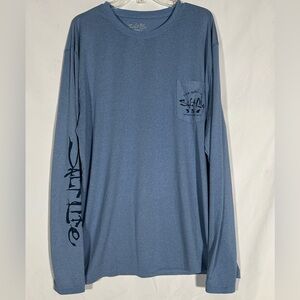 SALT LIFE SLX FISH SURF DIVE LONG SLEEVE GRAPHIC LOGO T-SHIRT MENS 2XL XXL